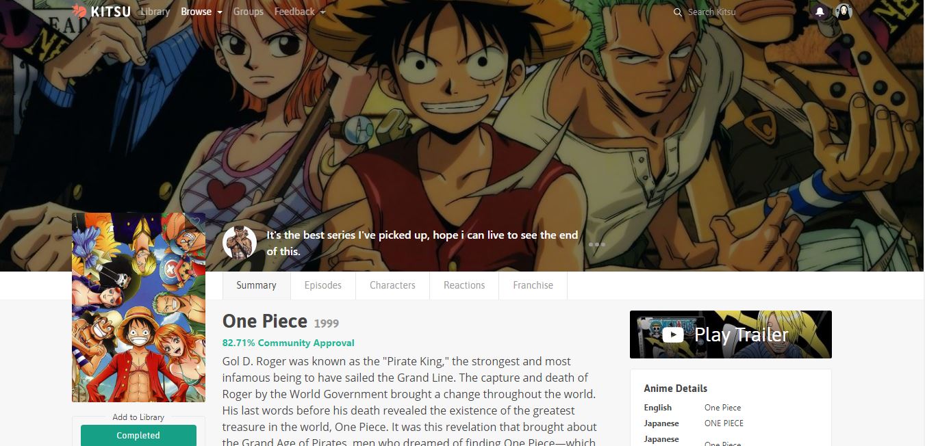 Kitsu: una alternativa a MyAnimeList