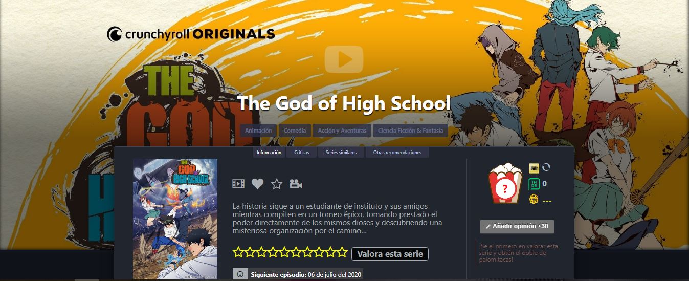 The God of High School el anime de Crunchyroll está a punto de estrenarse