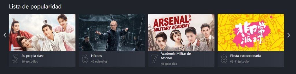 Los 20 títulos más populares de iQIYI España