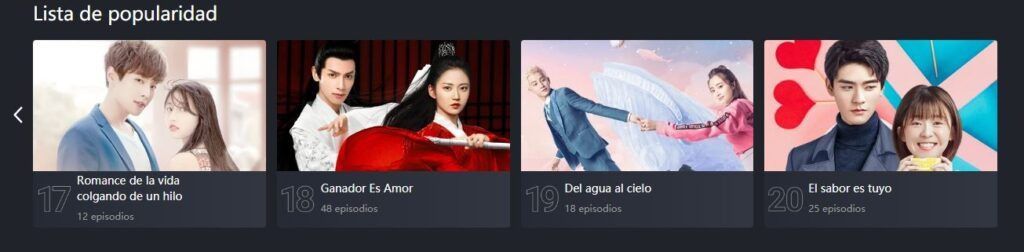 Los 20 títulos más populares de iQIYI España