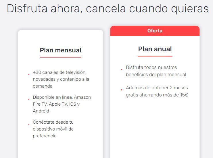 Plan pago tvplayer