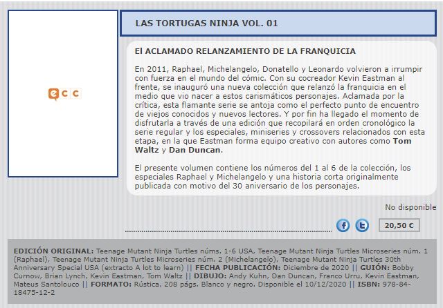 ECC Ediciones traerá a España los cómics de las tortugas ninja
