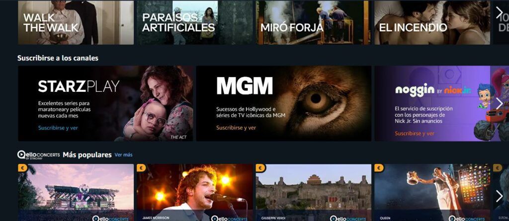 Amazon Prime Video Channels aterriza en España