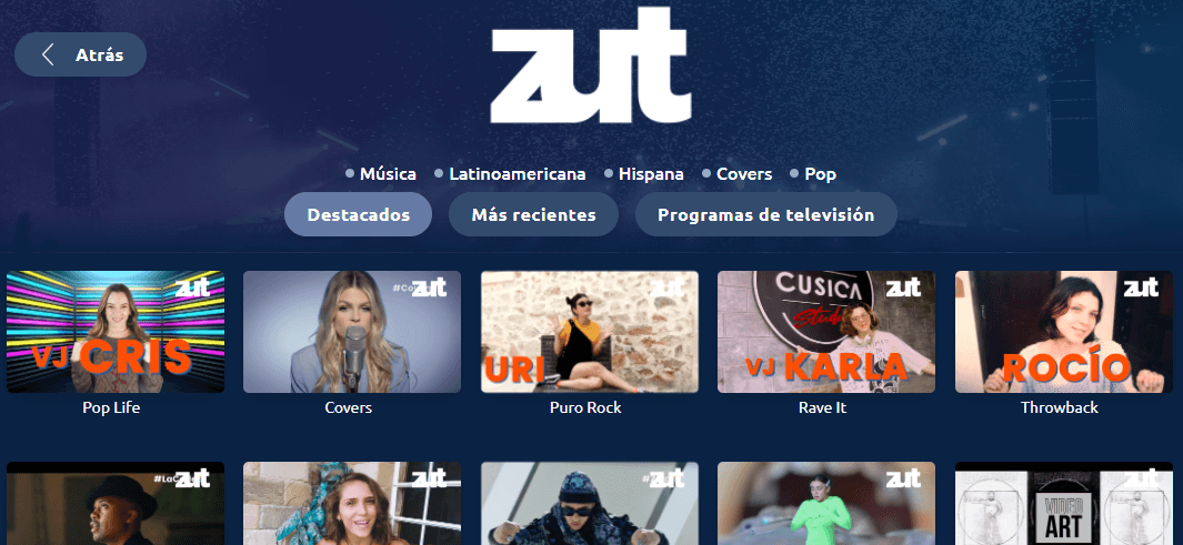 rlaxx TV añade el canal ZUT.tv